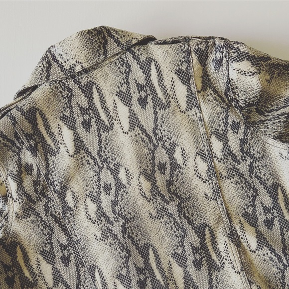 Jennifer Lopez | Faux Leather Snake Moto Jacket - Picture 3 of 5